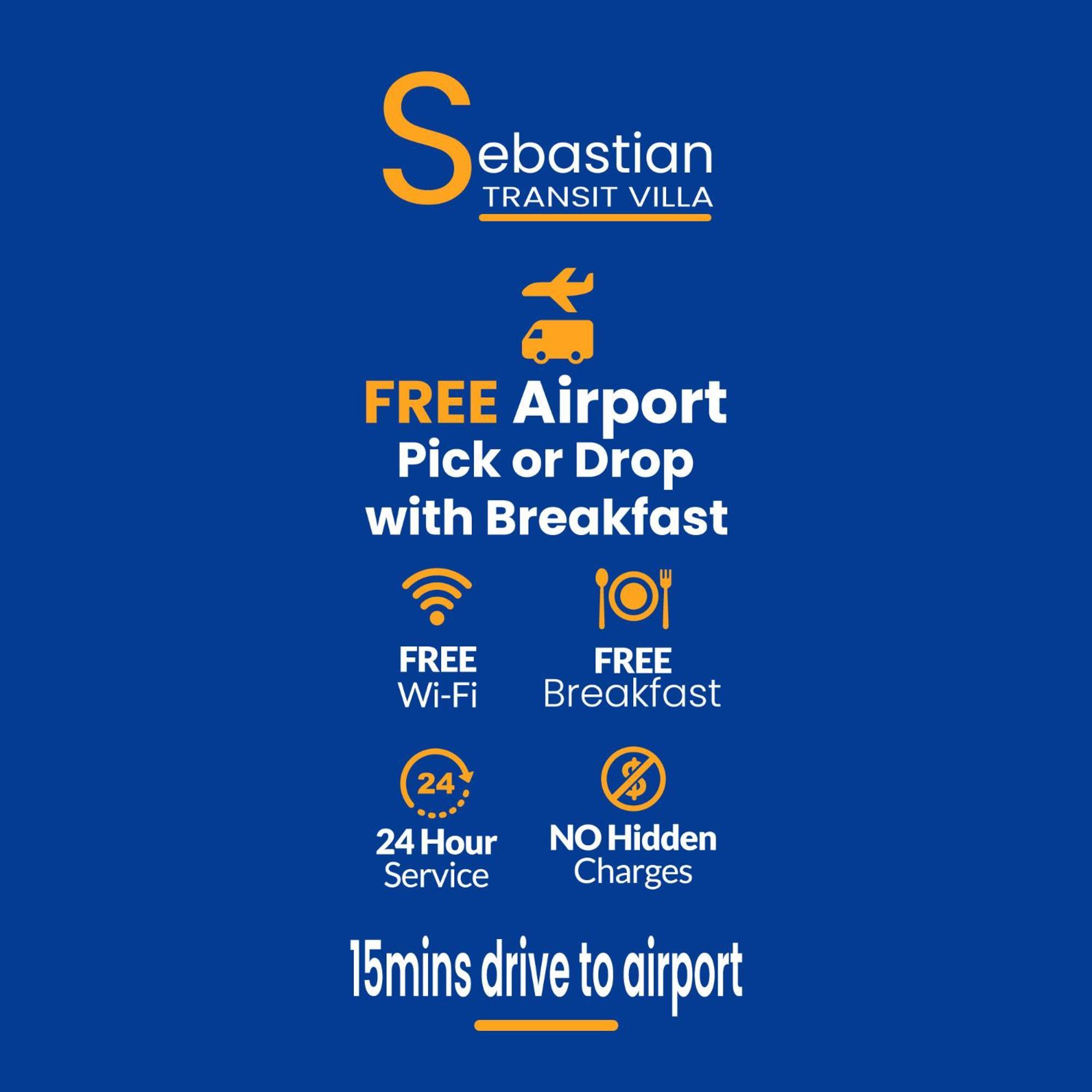 Sebastian Transit Villa With Free Shuttle Service To Airport Kotugoda Bagian luar foto
